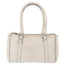 GUCCI Mini Abbey Boston Bag Leather White Gold 180942 Auth bs29883-13