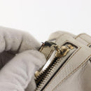 GUCCI Mini Abbey Boston Bag Leather White Gold 180942 Auth bs29883-10