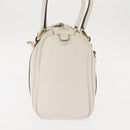 GUCCI Mini Abbey Boston Bag Leather White Gold 180942 Auth bs29883-3