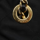 PRADA Quilted Chain Shoulder Bag Nylon Black Gold Auth bs29884-15