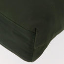 PRADA Handtas Nylon Kaki Zilver Auth bs29885-15