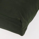 PRADA Hand Bag Nylon Khaki Silver Auth bs29885-9