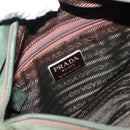 PRADA Handtas Nylon Kaki Zilver Auth bs29885-18