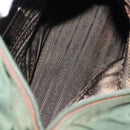 PRADA Hand Bag Nylon Khaki Silver Auth bs29885-11