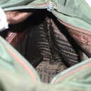 PRADA Hand Bag Nylon Khaki Silver Auth bs29885-19