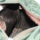 PRADA Hand Bag Nylon Khaki Silver Auth bs29885-20