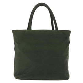 PRADA Hand Bag Nylon Khaki Silver Auth bs29885 - 0