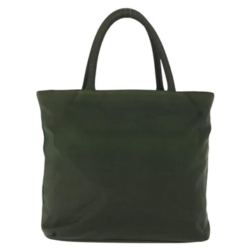 PRADA Hand Bag Nylon Khaki Silver Auth bs29885 - 0