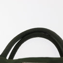 PRADA Hand Bag Nylon Khaki Silver Auth bs29885-8