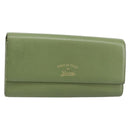 GUCCI Flora Continental Wallet Leather Green 376186 0959 Auth bs29886-1