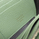 GUCCI Flora Continental Wallet Leather Green 376186 0959 Auth bs29886-16