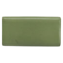 GUCCI Flora Continental Wallet Leather Green 376186 0959 Auth bs29886-3