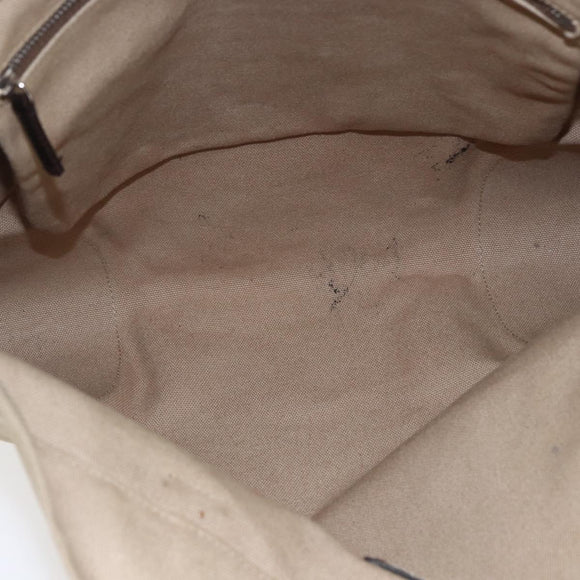 PRADA Tote Bag Canvas Beige Light Blue Auth bs29888