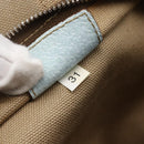 PRADA Tote Bag Canvas Beige Light Blue Auth bs29888-12
