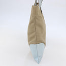 PRADA Tote Bag Canvas Beige Light Blue Auth bs29888-3