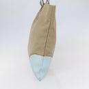 PRADA Tote Bag Canvas Beige Light Blue Auth bs29888-4