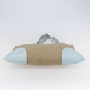PRADA Tote Bag Canvas Beige Light Blue Auth bs29888-5