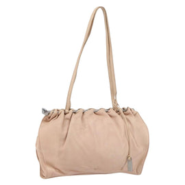 GUCCI Tote Bag Leather Beige Silver 002 1054 Auth bs29889