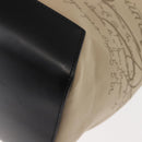 Berluti Calligraphy Tote Bag Canvas Leather Beige Silver Auth bs29891-13