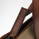 Berluti Calligraphy Tote Bag Canvas Leather Beige Silver Auth bs29891-14