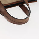 Berluti Calligraphy Tote Bag Canvas Leather Beige Silver Auth bs29891-7