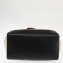 Berluti Calligraphy Tote Bag Canvas Leather Beige Silver Auth bs29891-9