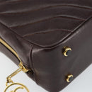 CHANEL V stitch Shoulder Bag Lamb Skin Brown Gold CC Auth bs29893-15