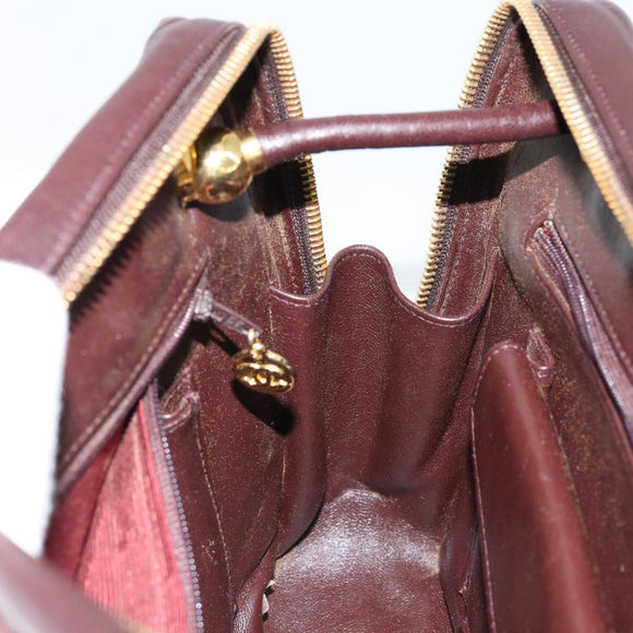 CHANEL V stitch Shoulder Bag Lamb Skin Brown Gold CC Auth bs29893