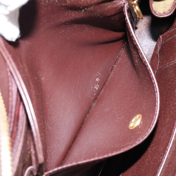 CHANEL V stitch Shoulder Bag Lamb Skin Brown Gold CC Auth bs29893