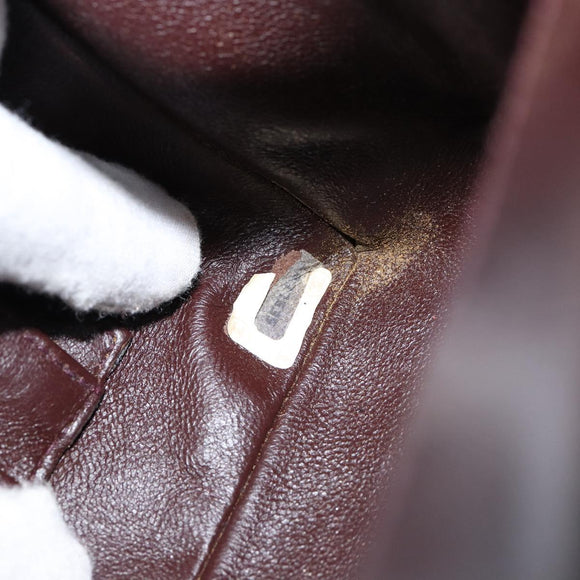 CHANEL V stitch Shoulder Bag Lamb Skin Brown Gold CC Auth bs29893