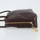 CHANEL V stitch Shoulder Bag Lamb Skin Brown Gold CC Auth bs29893-4