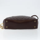 CHANEL V stitch Shoulder Bag Lamb Skin Brown Gold CC Auth bs29893-5