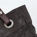 CHANEL Paris Biarritz Tote Bag Coated Canvas Dark Brown Silver CC Auth bs29897-9