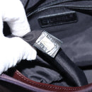 CHANEL Paris Biarritz Tote Bag Coated Canvas Dark Brown Silver CC Auth bs29897-12