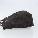 CHANEL Paris Biarritz Tote Bag Coated Canvas Dark Brown Silver CC Auth bs29897-4