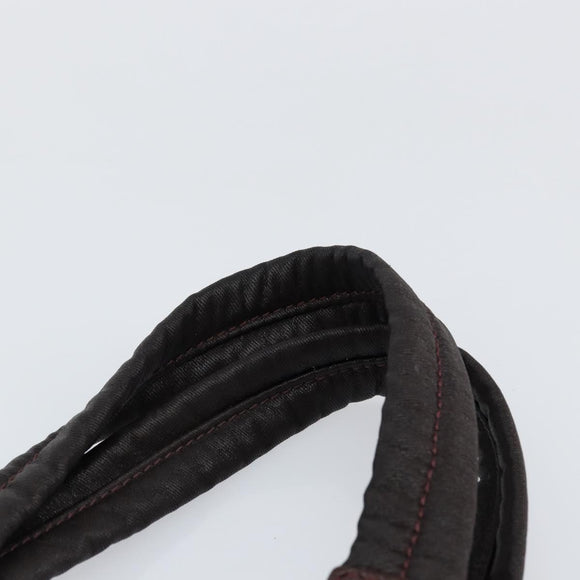 CHANEL Paris Biarritz Tote Bag Coated Canvas Dark Brown Silver CC Auth bs29897