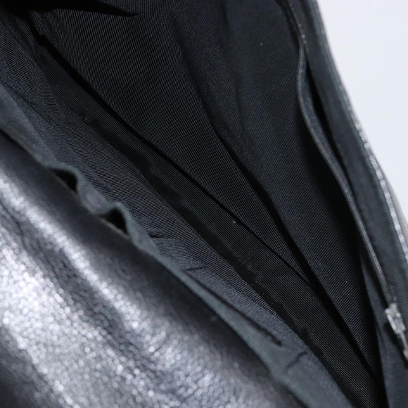 CHANEL Briefcase Caviar Skin Black Gold CC Auth bs29898