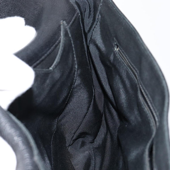 CHANEL Briefcase Caviar Skin Black Gold CC Auth bs29898