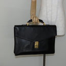 CHANEL Briefcase Caviar Skin Black Gold CC Auth bs29898-22