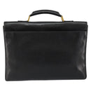 CHANEL Briefcase Caviar Skin Black Gold CC Auth bs29898-2