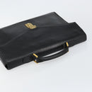 CHANEL Briefcase Caviar Skin Black Gold CC Auth bs29898-6