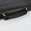 CHANEL Briefcase Caviar Skin Black Gold CC Auth bs29898-7