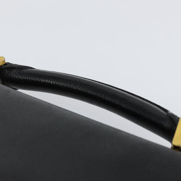 CHANEL Briefcase Caviar Skin Black Gold CC Auth bs29898