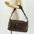 Berluti Shoulder Bag Leather Brown Silver Auth bs29899-27