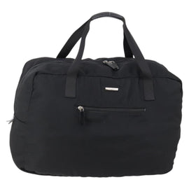 GUCCI Boston Bag Nylon Black Silver 012 0389 Auth bs29901