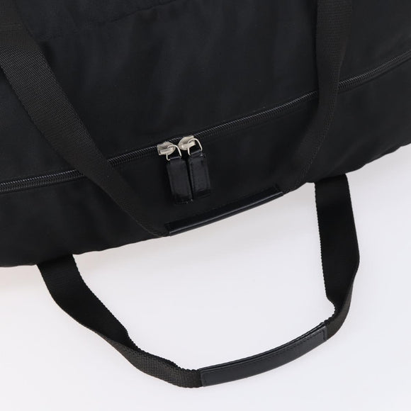 GUCCI Boston Bag Nylon Black Silver 012 0389 Auth bs29901