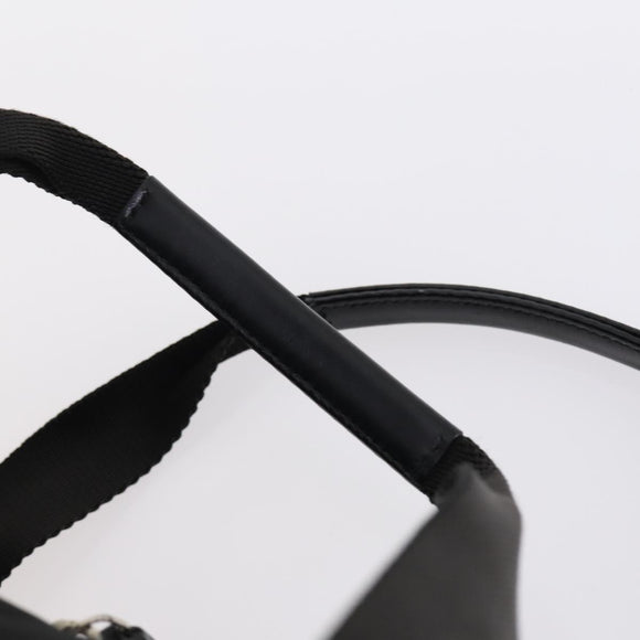 GUCCI Boston Bag Nylon Black Silver 012 0389 Auth bs29901