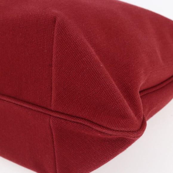 BOTTEGA VENETA Chain Tote Bag Canvas Outlet Red Auth bs29902