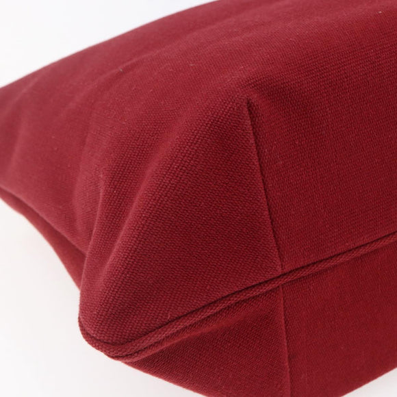 BOTTEGA VENETA Chain Tote Bag Canvas Outlet Red Auth bs29902