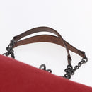 BOTTEGA VENETA Chain Tote Bag Canvas Outlet Rood Origineel bs29902-8